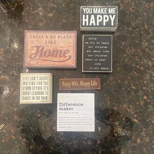 Decorative Wooden Sign Set